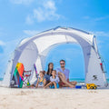 UNICAMPER Beach Tent 12 X 12ft Large UPF50+ Pop Up Canopy with 2-Pcs Side Wall