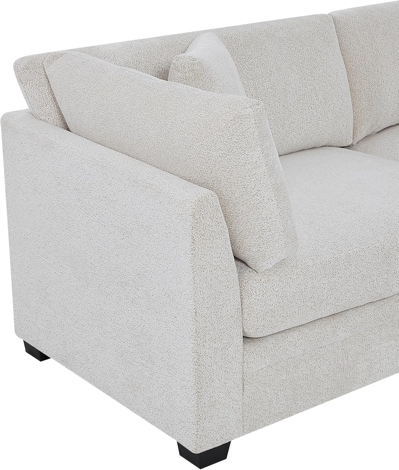 Christopher Knight Home Masie Chenille Upholstered 3 Seater Sofa Couch, Wooden Home Sofa Living Room, Comfy Cloud Couch for Bedroom, Home Office, Beige