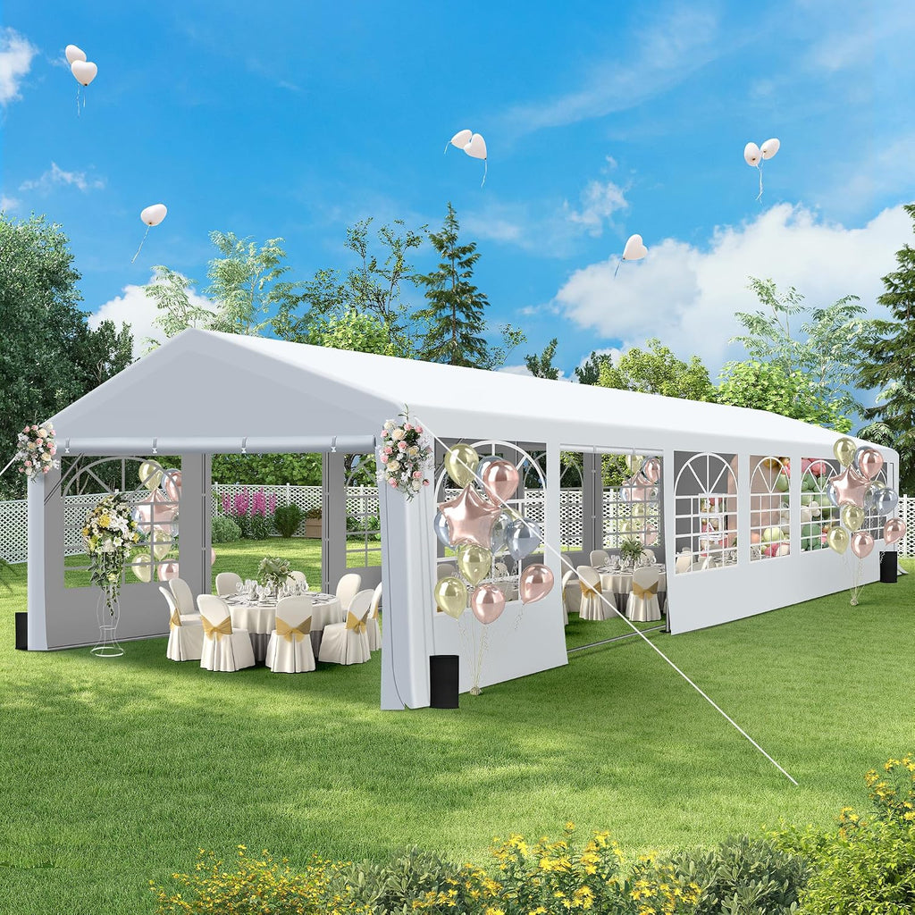 20'x40' Party Tent Heavy Duty, Large Party Canopy Wedding Event Tent with Removable Sidewalls & 5 Sand Bags for Parties Outside UV50+ Waterproof, Carpas para Fiestas (20x40 FT)