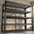 REIBII 48' W Garage Shelving Load 2500LBS, 5 Tier Storage Shelves, Adjustable Garage Storage Shelves, Heavy Duty Shelving for Warehouse, Pantry, Basement, Commercial, 48' W X 72' H X18 D
