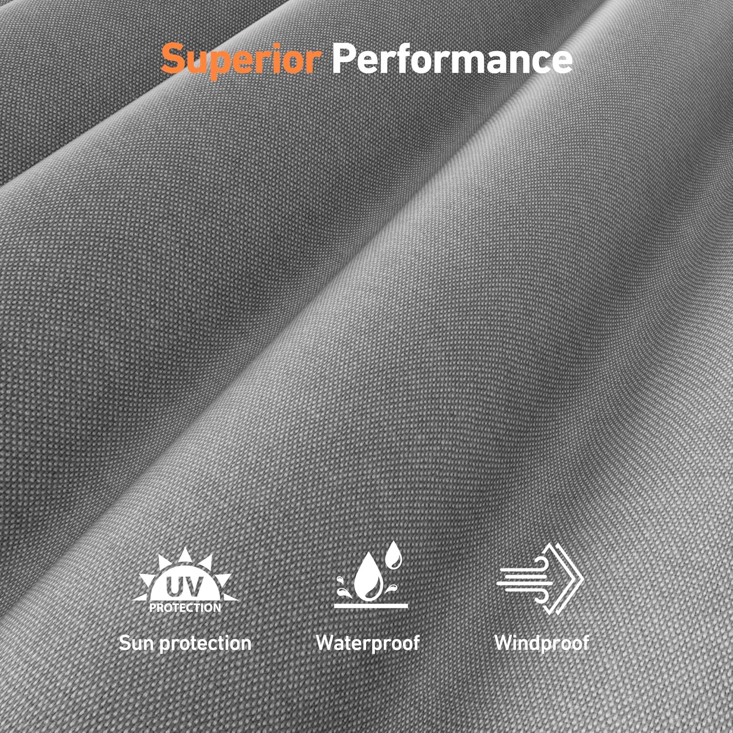 Modern Shade Yard-Dyed Gazebo Curtains Replacement Universal 4-Panel Sidewalls 10' x 12', Outdoor Gazebo Privacy Curtains with Zipper, Replacement for Outdoor, Patio and Backyard (Curtain Only)