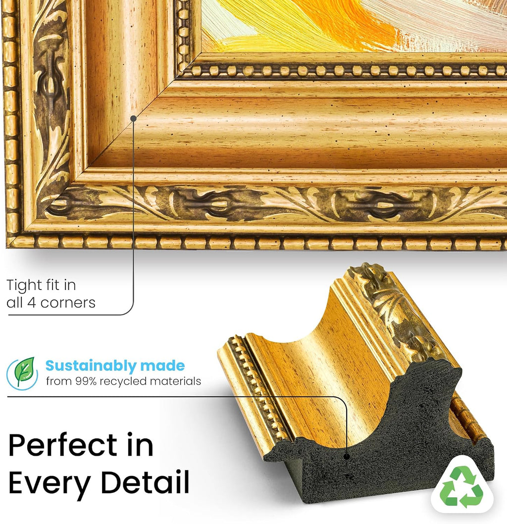 Ornate Gold 55' Premiere Deco TV Frame - Compatible ONLY with Samsung The Frame TVs (Fits 2021-2026, LS03A, LS03B, LS03C, LS03D, LS03FA)