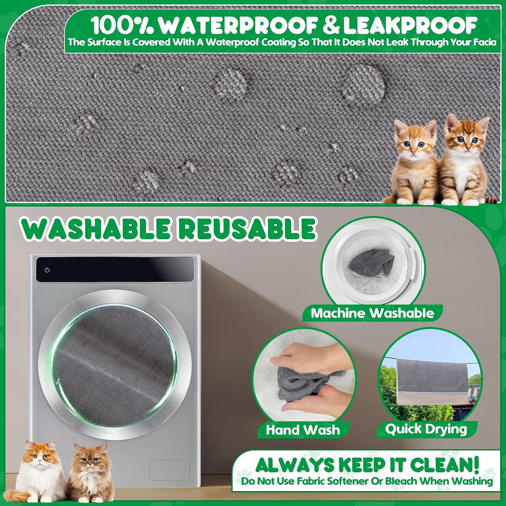 Cat Scratch Furniture Protector - Anti-Slip, Waterproof Sofa Cover to Keep Cats Off, Pet-Friendly Couch Protectors for 3 Cushion Couch, Anti-Scratch Couch Cover for Pets and Kids 150'X91'Dark Gray