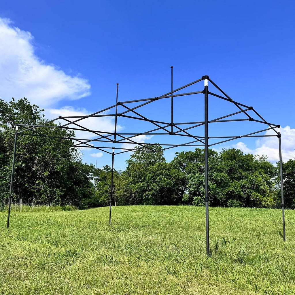 10'x15' DW Model Ez Pop up Canopy Party Tent Instant Gazebos 100% Waterproof Top with 4 Removable Sides +Wheel Bag+ 4 Sand Bags by Delta Canopies (Black)