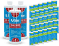Rx Clear Algae Prevention Maintenance Kit | 3-Month Supply | Three 18 fl. Ounce Bottles of 50% Algaecide | 30 One Pound Bags of Super Shock - 68% Calcium Hypochlorite | for Pools Up to 25,000 Gallons