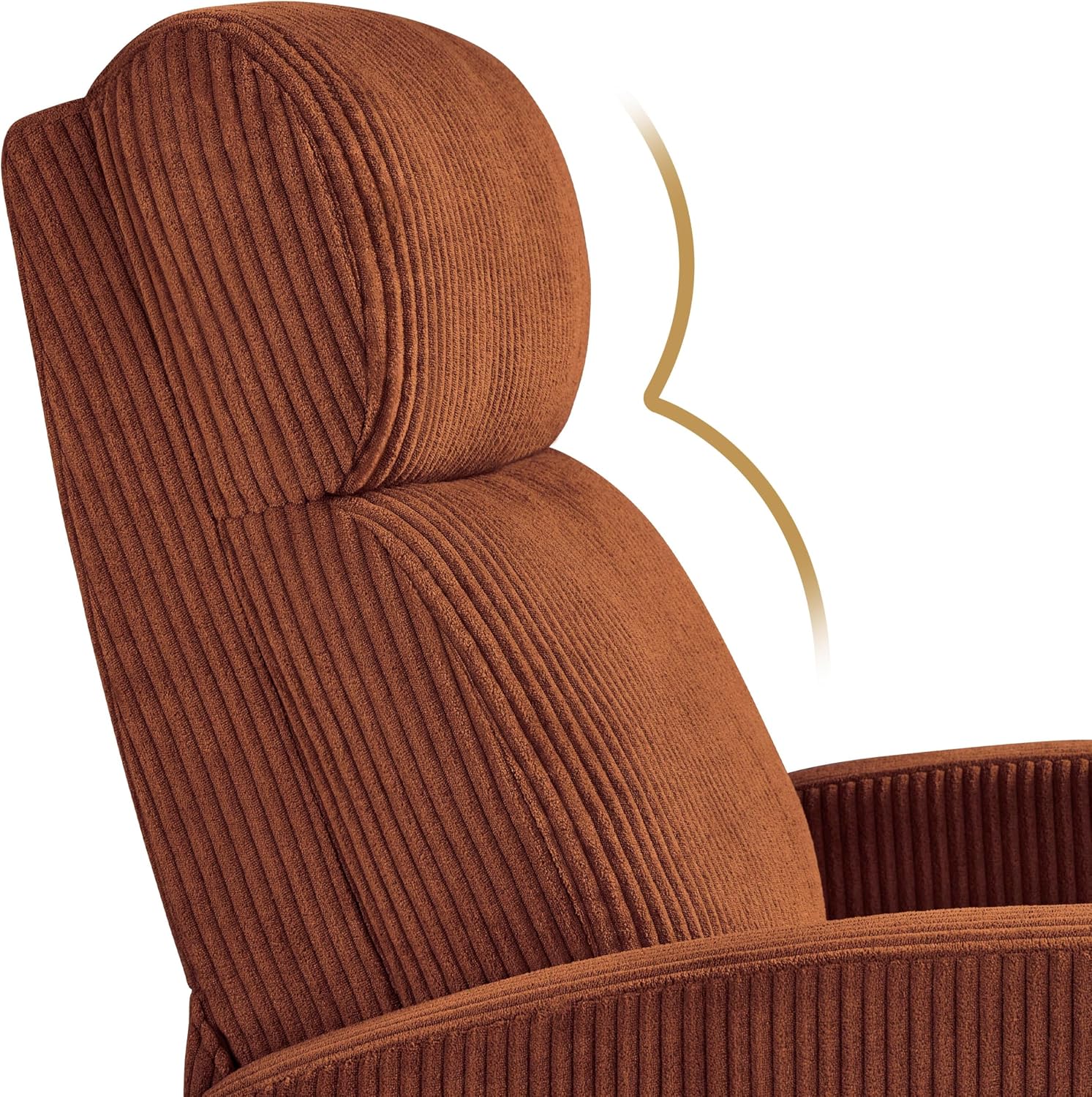 Yaheetech 2-Seat Corduroy Pushback Recliner Chair Living Room Chair with Thick Seat Cushion and Backrest Reclining Chair for Living Room Brick Red