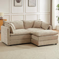 Modular Sectional Sofa, 77 Inch L Shaped Couch Set with Armrests, 2-Seater Comfy Cloud Couches for Living Room Apartment, Coffee