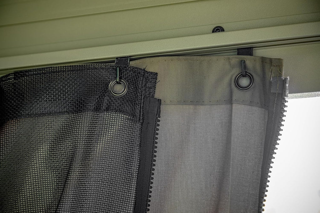 Sojag Taupe Curtains for Monaco/Messina/Mykonos Gazebos, 12 ft. x 12 ft., Spun, Outdoor Shades