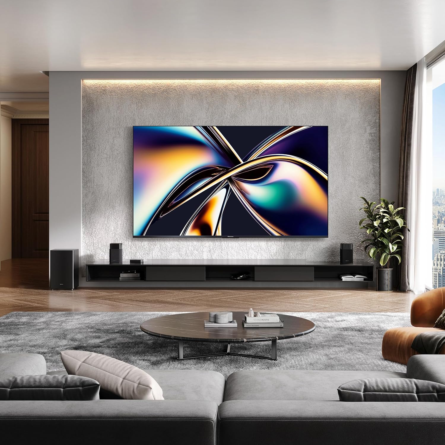 Hisense 55' Class U8 Mini-LED ULED 4K UHD Google Smart TV (55U8QG, 2025 Model) - QLED, Native 165Hz, VRR 288, Up to LD5600, 5000 Nits, HDR10+, Dolby Vision IQ · Atmos, IMAX Enhanced, 4.1.2 Ch Audio