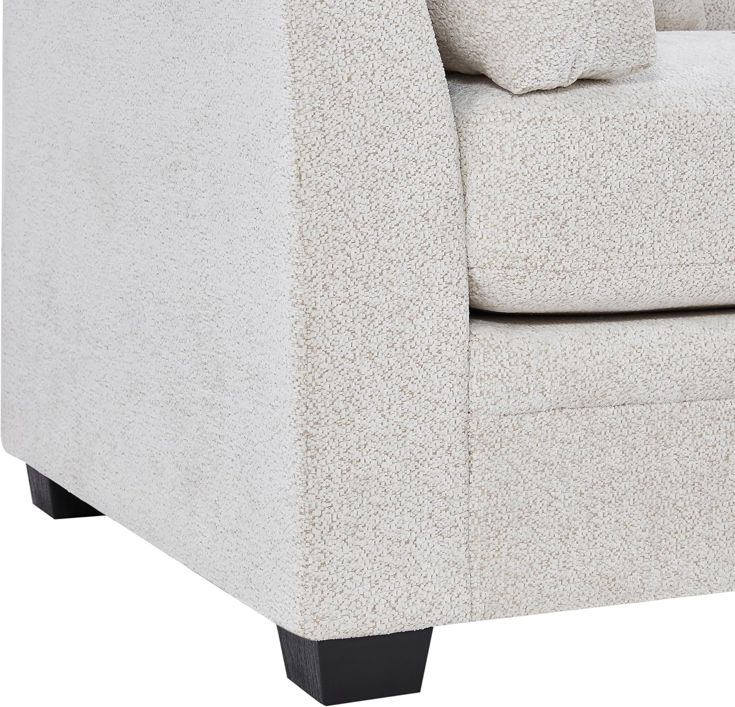Christopher Knight Home Masie Chenille Upholstered 3 Seater Sofa Couch, Wooden Home Sofa Living Room, Comfy Cloud Couch for Bedroom, Home Office, Beige