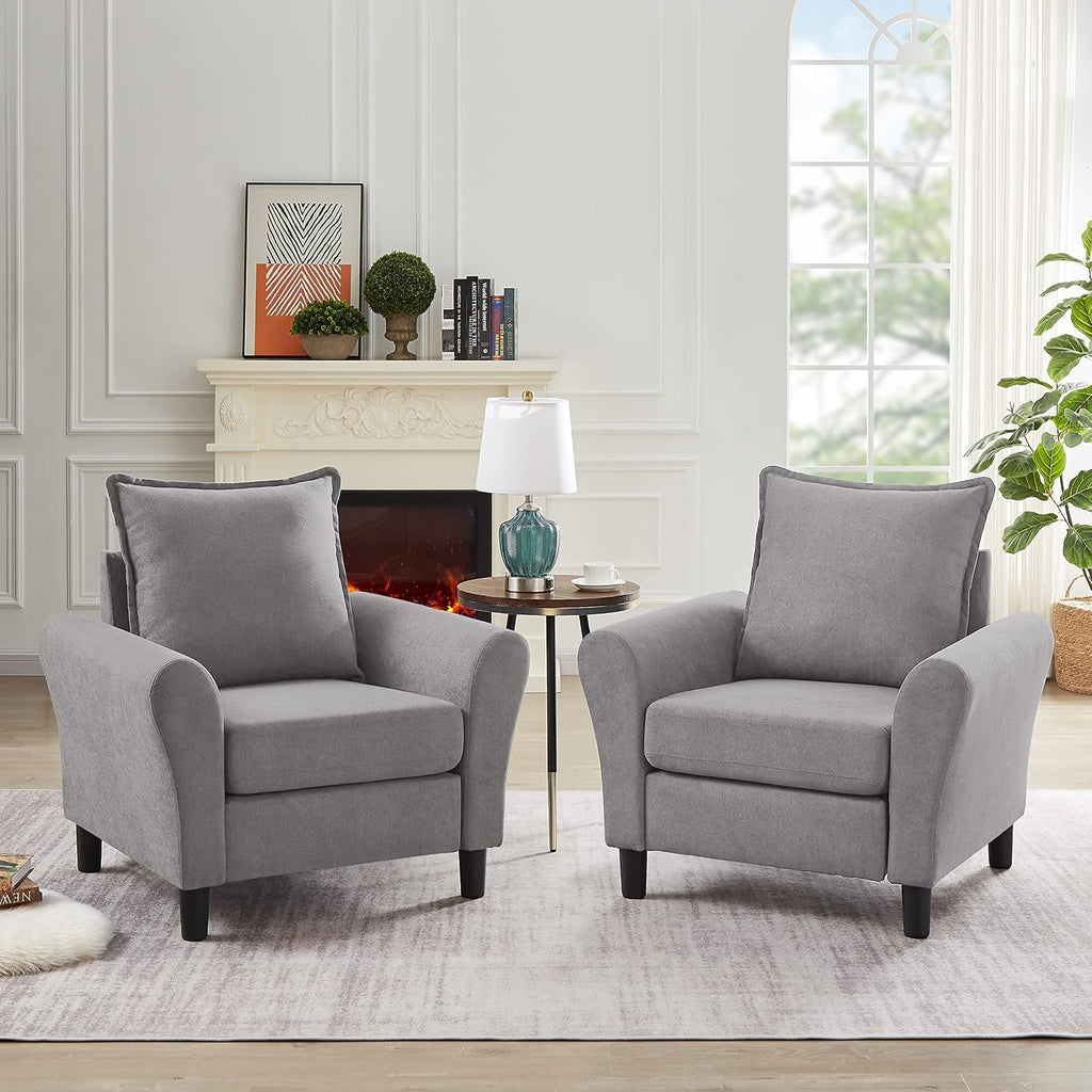 3 Piece Living Room Sofa Sets, Modern 3 Seater Sofa with Storage Ottoman and 2 PSC Armchair Couch Sets, Easy Assembly, Modern 5 Seat Sectional Couches for Living Room, Office, Light Grey