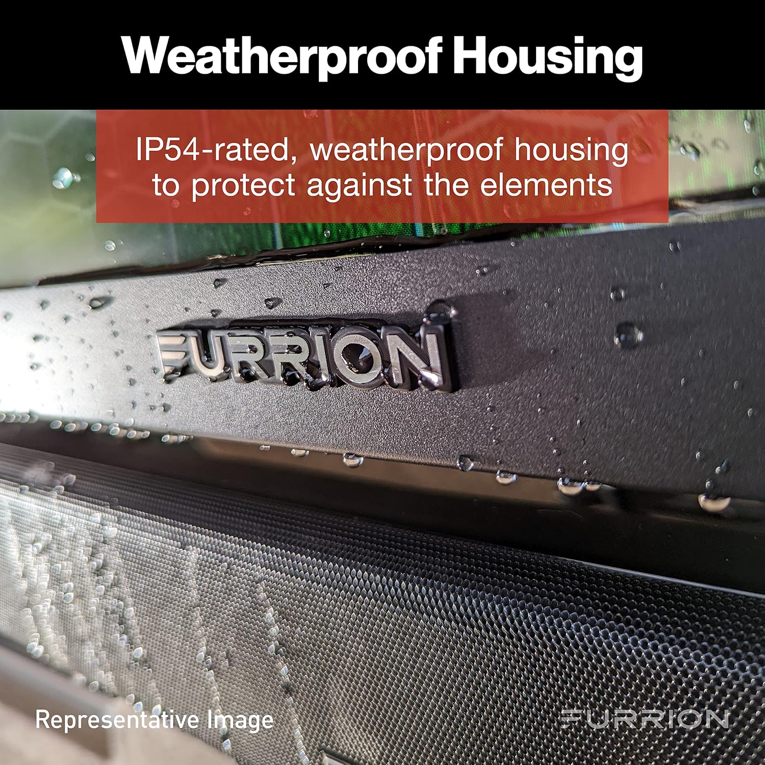 Furrion Aurora 43-Inch Full-Shade 4K LED Outdoor Smart TV - Weatherproof Outdoor Television w/ HDR10, Anti-Glare, 400-Nit LED Screen, Impact-Resistant Screen, External Antenna for Shaded Outdoor Areas