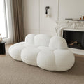 JACH Cloud Shaped Couches for Living Room, Modern Comfy Upholstered Sofa, Cloud Shaped Leisure Sofa, Upholstered Couch for Bedroom, Apartment, Small Space (White, No Assembly Required)
