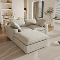Cloud Modular Sectional Sofa Couch,80.3' L Shaped Convertible Couches with Storage Ottoman for Living Room,Minimalist Deep Sofa Couches,Sofa Covers Washable&Replaceable