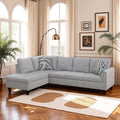 L Shaped Couch Sectional Couches with Chaise, 3 Pieces Modular Convertible Sofa for Living Room Furniture Sets and Small Apartment, Grey