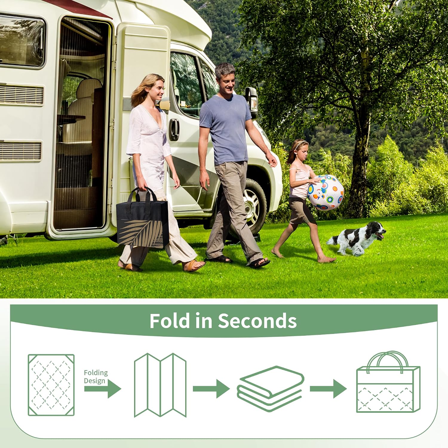 GENIMO Outdoor Rug 10' x 20' Waterproof for Patios Clearance, Reversible Outdoor Plastic Straw Camping Rug Carpet, Large Area Rugs Mats for RV, Camper, Deck, Balcony, Porch, Beach, Picnic, Black&Brown