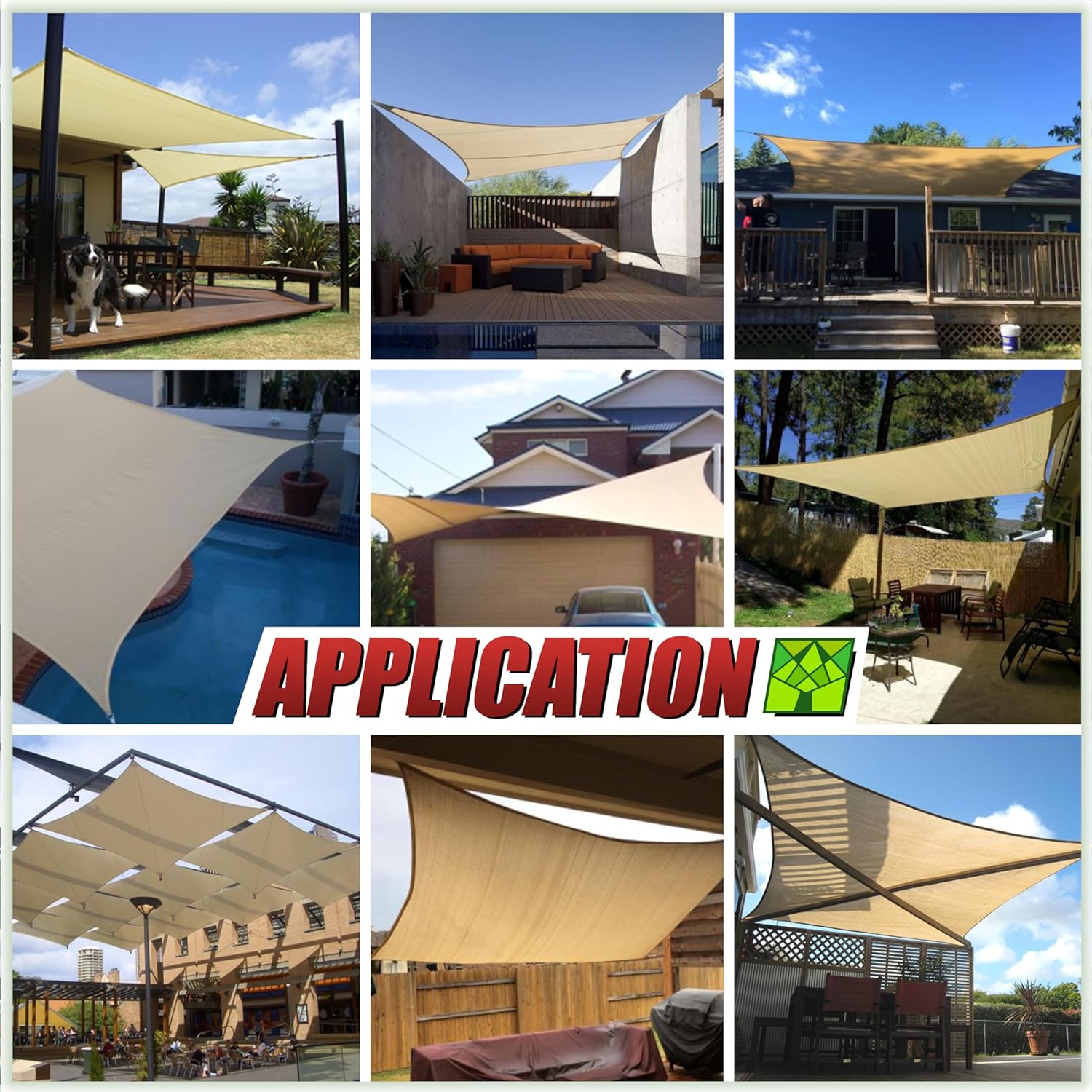 Colourtree CTAPR1220 Custom Size 12' x 22' Grey Sun Shade Sail Canopy UV Block UPF50  Rectangle - Commercial Standard Heavy Duty - 190 GSM - 3 Years Warranty