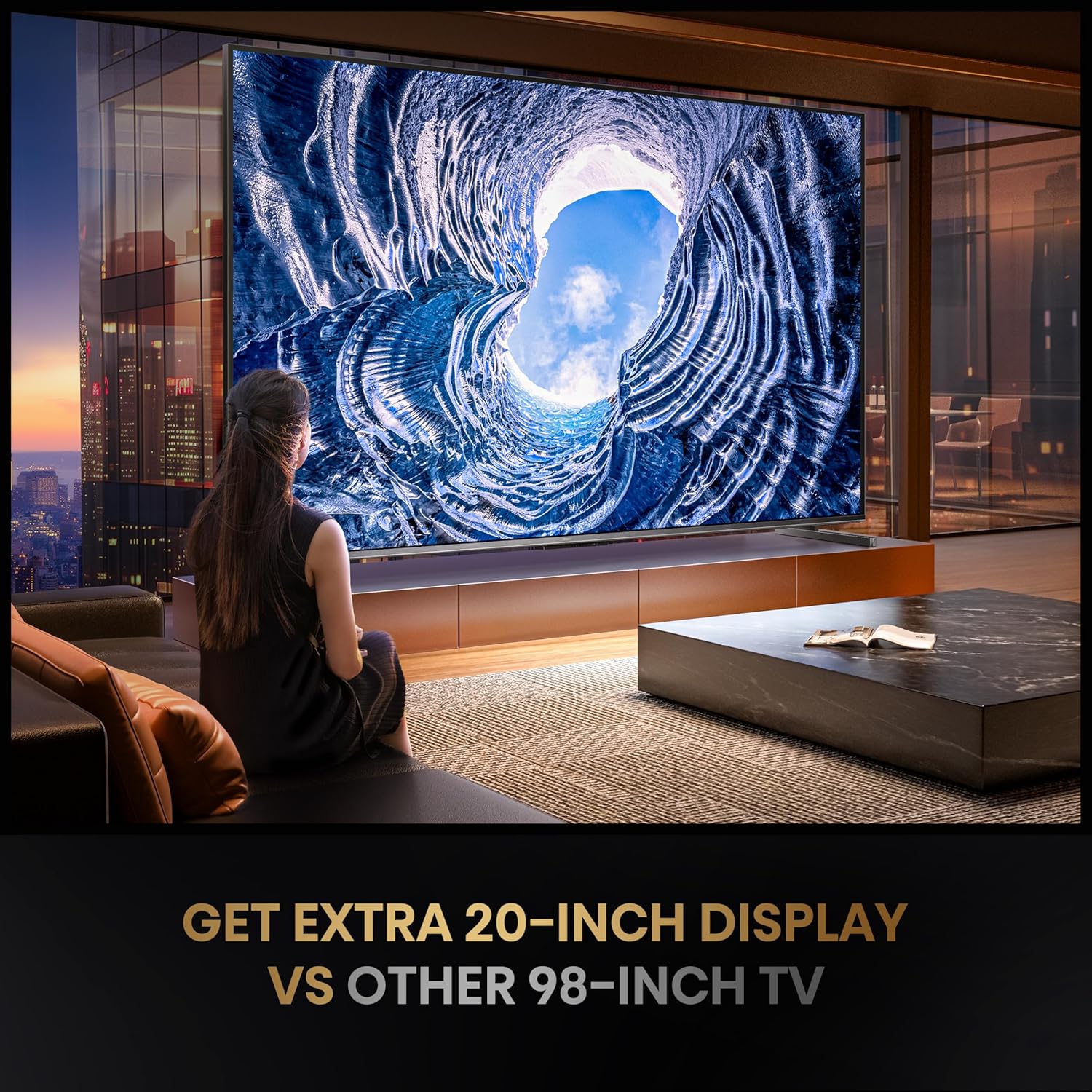 Hisense 100-Inch Class U8 Series Mini-LED ULED 4K UHD Google Smart TV (100U8K) - QLED, 480 Motion Rate, 144Hz Game Mode Pro, Dolby Vision IQ, HDMI 2.1, Alexa Compatibility, 2.1.2 Multi-Channel Audio