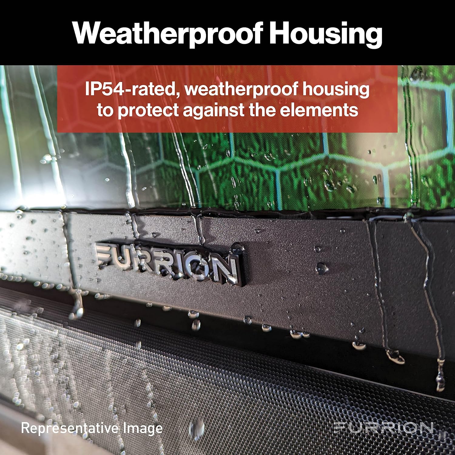 Furrion Aurora 55-Inch Sun 4K UHD LED Smart Outdoor TV - Weatherproof Outdoor Television with HDR10, Anti-Glare, 1,500-Nit LED Screen, Impact-Resistant Screen, External Antenna for Sunny Outdoor Areas