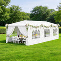 10x30 Party Tent Heavy Duty Outdoor Canopy Tents for Parties with 8 Removable Sidewalls Outside Large Gazebo Shelter Carpas para Fiestas for Backyard Patio Events Wedding BBQ, White
