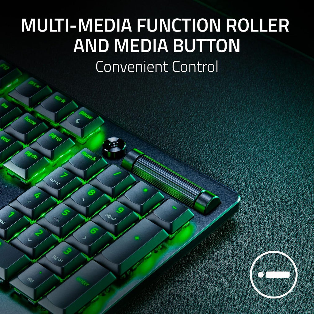 Razer DeathStalker V2 Pro Wireless Gaming Keyboard: Low-Profile Optical Switches - Linear Red - Hyperspeed Wireless & Bluetooth 5.0-40 Hr Battery - Ultra-Durable Coated Keycaps - Chroma RGB (Renewed)