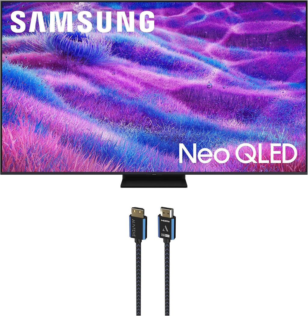 Samsung QN55QN80FAFXZA 55 Inch Neo QLED QN80F Series Supreme UHD 4K TV with an Austere 5S-4KHD2-2.5M V-Series 2.5m Premium 4K HDR HDMI Braided Cable (2025)