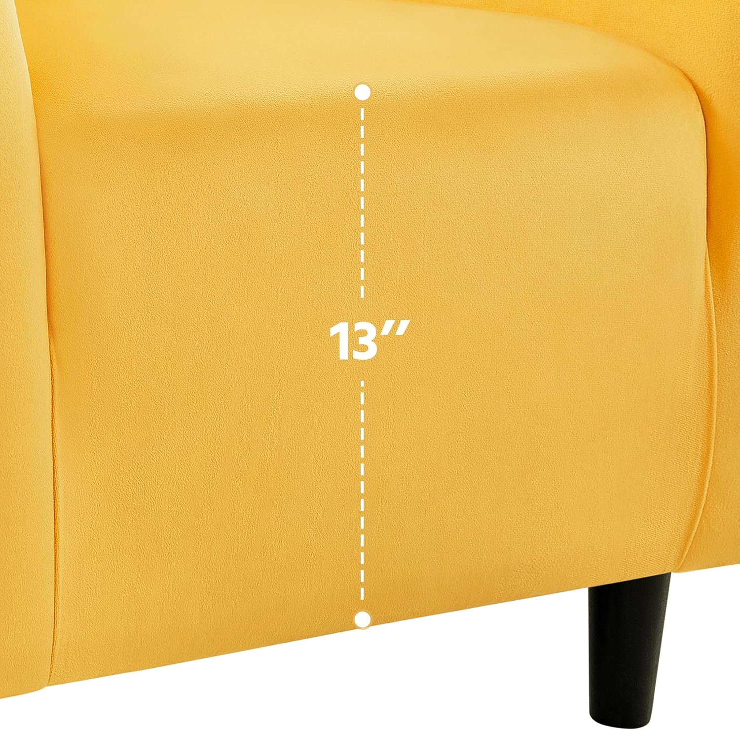 Yaheetech Accent Barrel Chair, Velvet Club Chair, Furry Sherpa Elegant Armchair with Cozy Soft Padded, Suitable for Living Room Bedroom Reception Room Office, Yellow