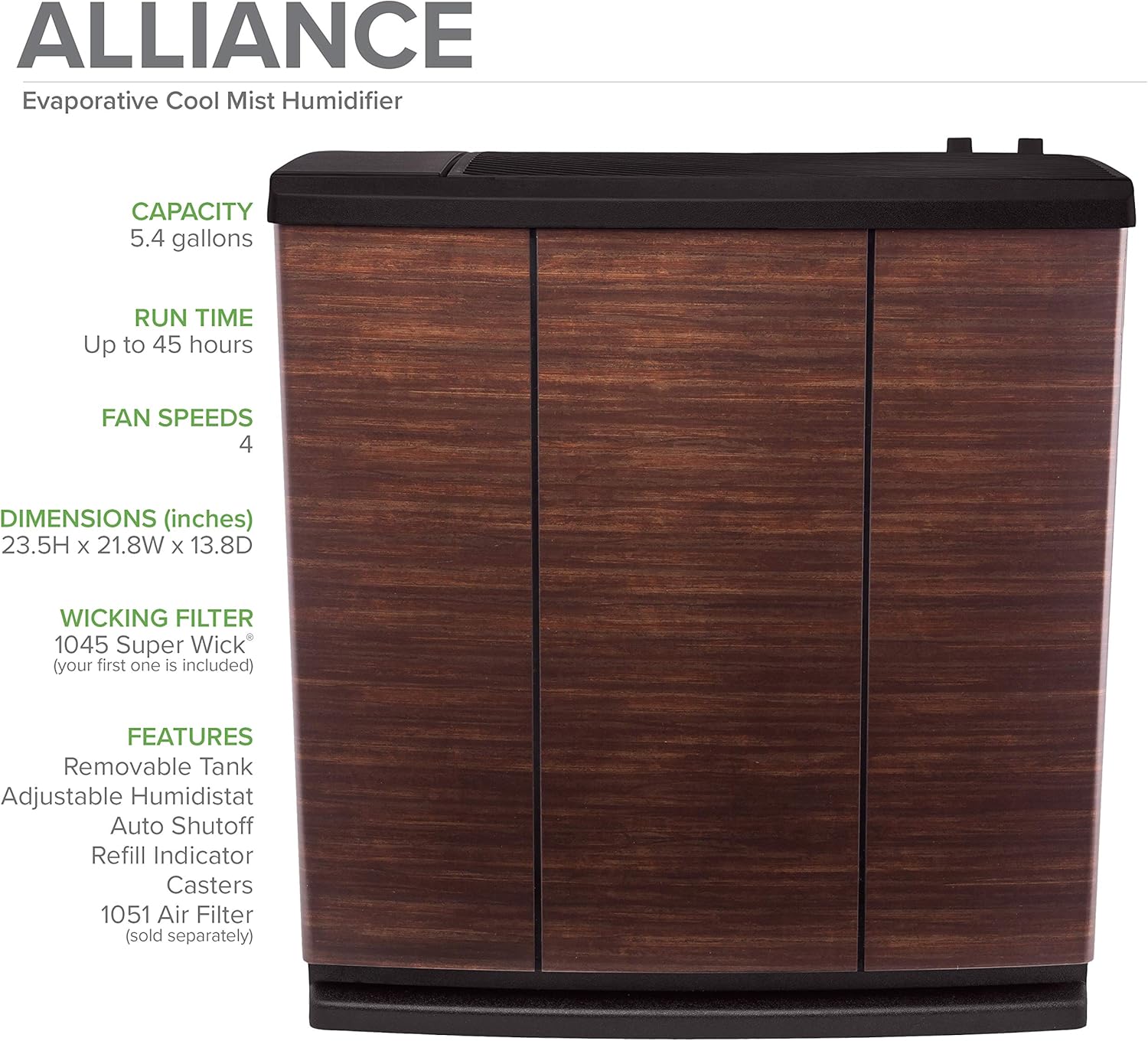 AIRCARE Digital Whole-House Console-Style Evaporative Humidifier (Copper Night)