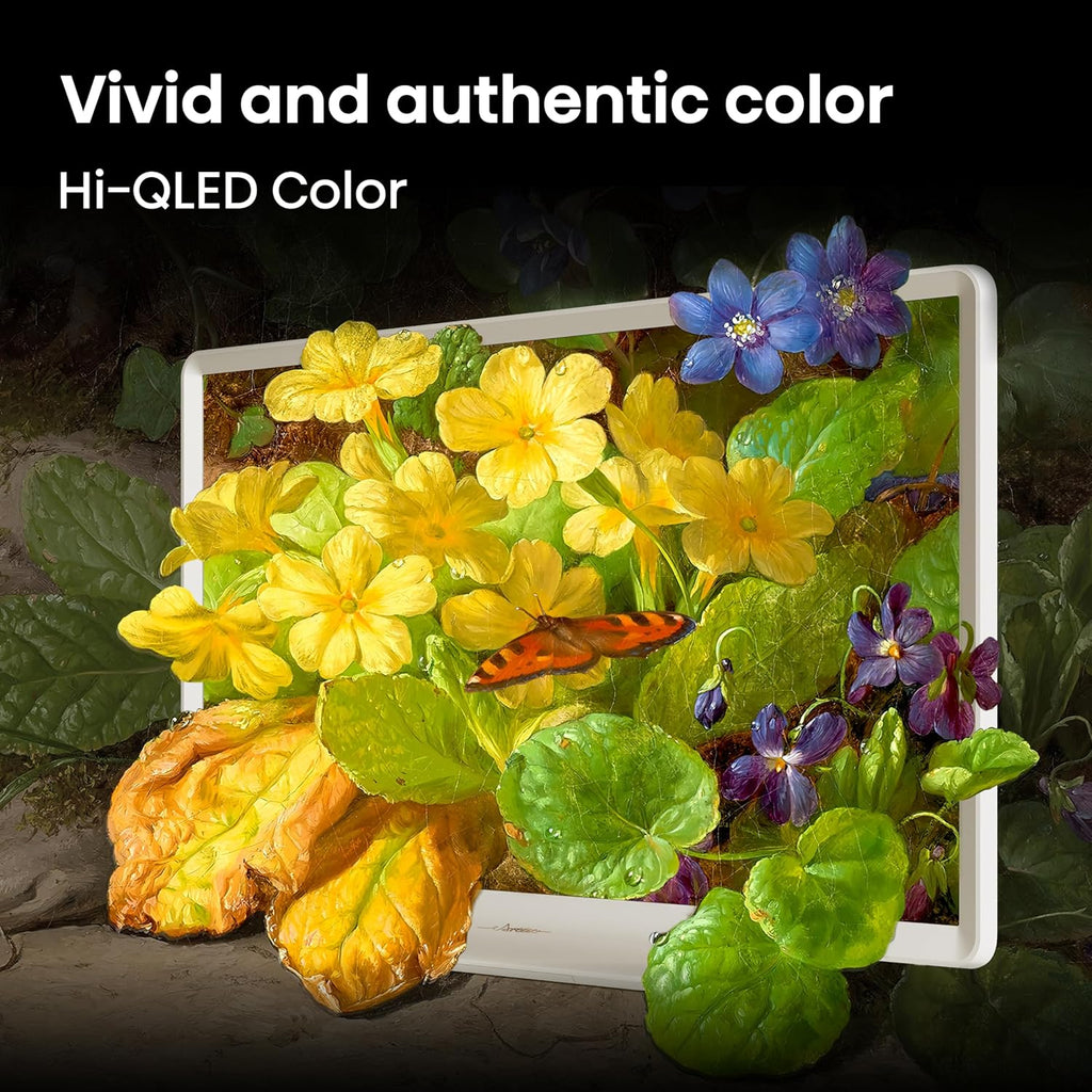 Hisense 32-Inch S5 DécoTV Series Hi-QLED FHD Smart Fire TV (32S5QF, 2025 Model) - Versatile Fit, Hi-QLED Color, Art-Inspired Design, Fluid Central Stand, DTS Virtual: X, Stream Live TV Without Cable