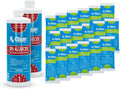 Rx Clear Algae Prevention Maintenance Kit | 3-Month Supply | Two 18 fl. Ounce Bottles of 50% Algaecide | 18 One Pound Bags of Super Shock - 68% Calcium Hypochlorite | for Pools Up to 15,000 Gallons
