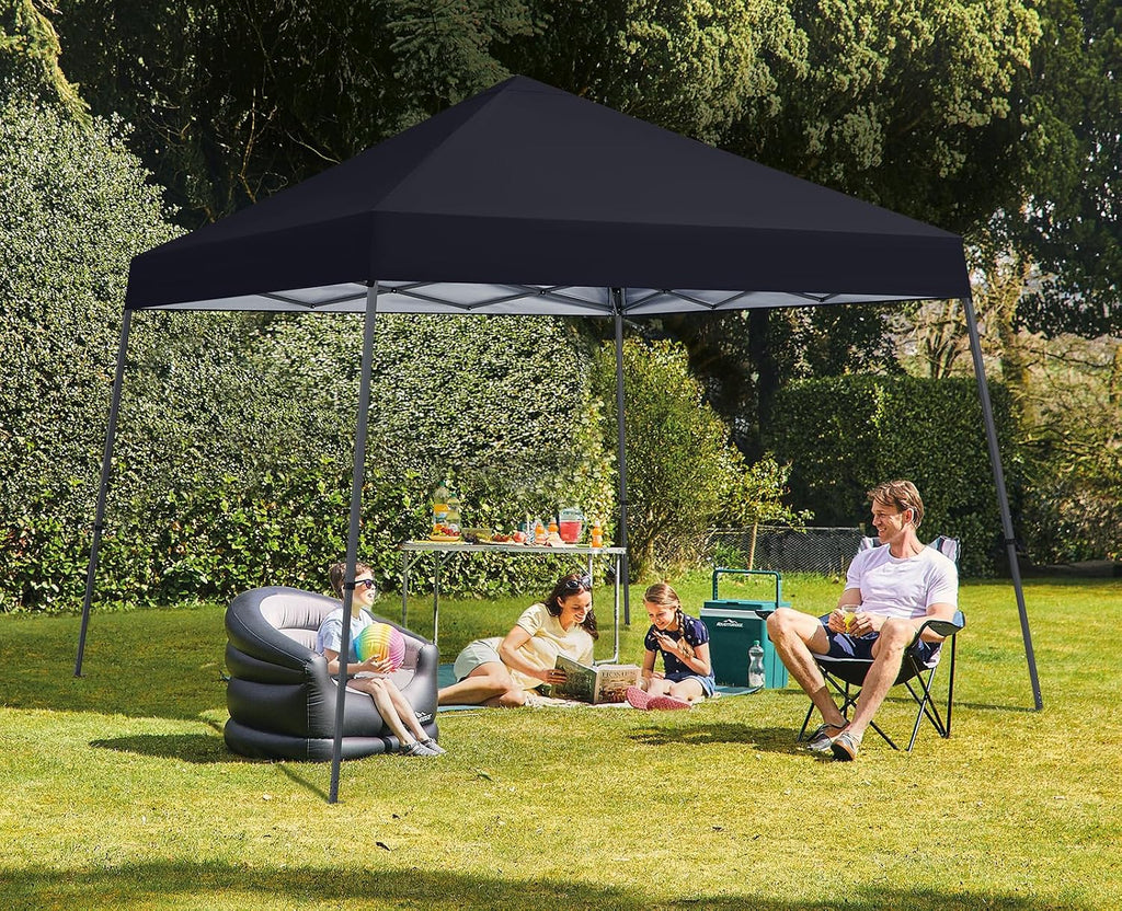 MASTERCANOPY Portable Pop Up Canopy Tent with Large Base (11x11,Black)