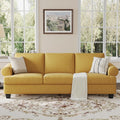 COPIAE 91 Inch Lawson Sofa with Extra Deep Seats Oversize, Mid-Century 3-Seat Sofa Couch, for Living Room, Apartment, Lounge, Yellow