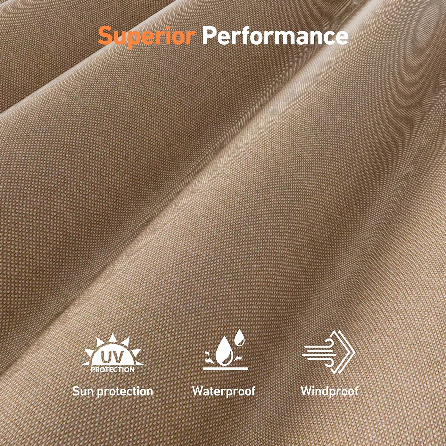Modern Shade Yard-Dyed Gazebo Curtains Replacement Universal 4-Panel Sidewalls 10' x 12', Outdoor Gazebo Privacy Curtains with Zipper, Replacement for Outdoor, Patio and Backyard (Curtain Only)