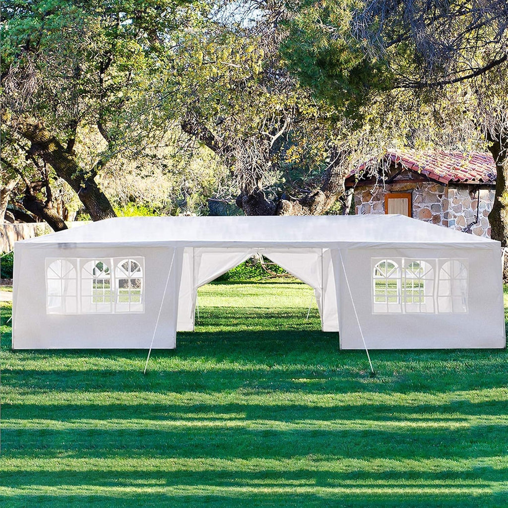 Outdoor Gazebo Canopy Wedding Party Tent Camping Shelter Commercial Instant Shelter Waterproof Tent with Removable Side Walls (10'x30' Eight Sides)