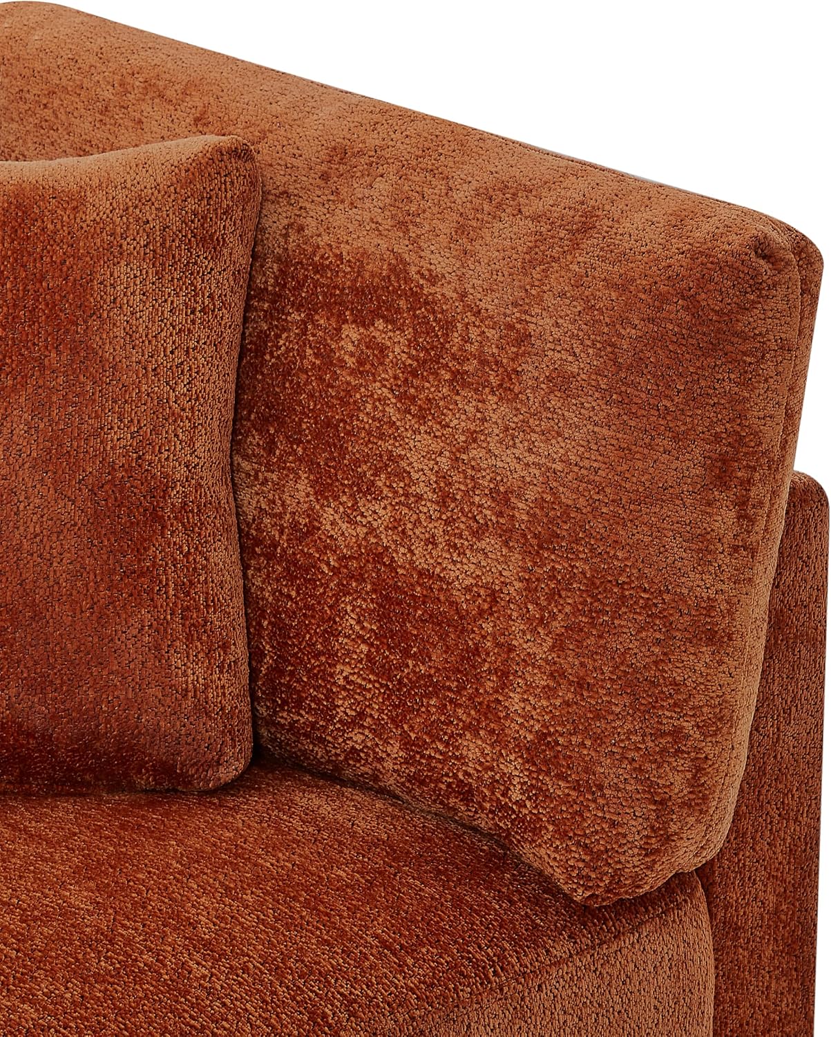 Christopher Knight Home Masie Chenille Upholstered 3 Seater Sofa Couch, Wooden Home Sofa Living Room, Comfy Cloud Couch for Bedroom, Home Office, Caramel Brown