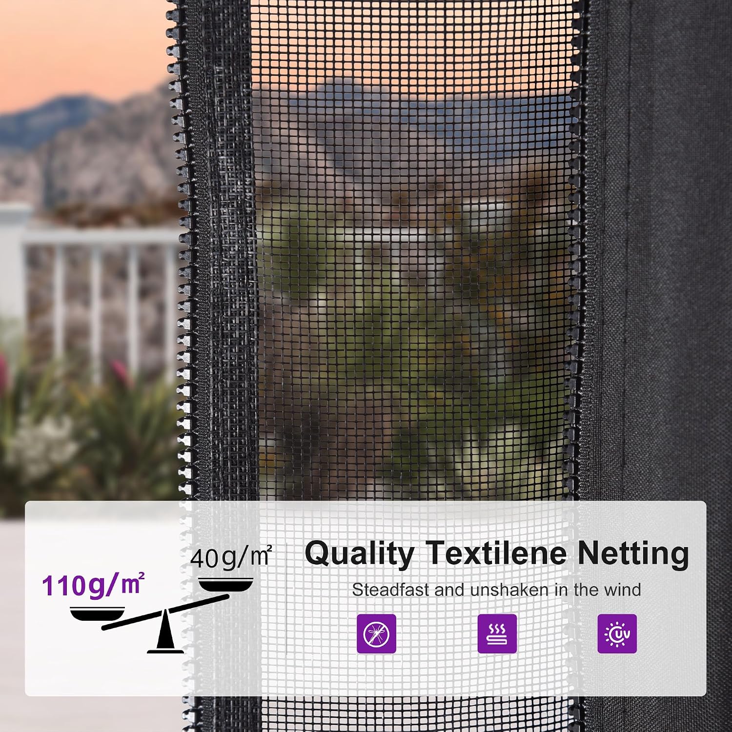 PURPLE LEAF 10' X 14' Hardtop Gazebo Outdoor Wood Grain Aluminum Frame Galvanized Steel Double Roof Gazebos with Netting and Curtains for Patio Deck Backyard Garden