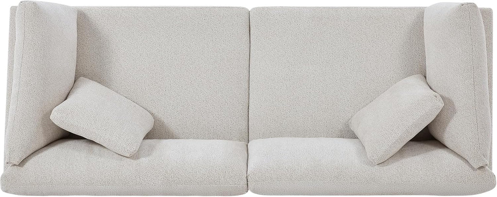 Christopher Knight Home Masie Chenille Upholstered 3 Seater Sofa Couch, Wooden Home Sofa Living Room, Comfy Cloud Couch for Bedroom, Home Office, Beige