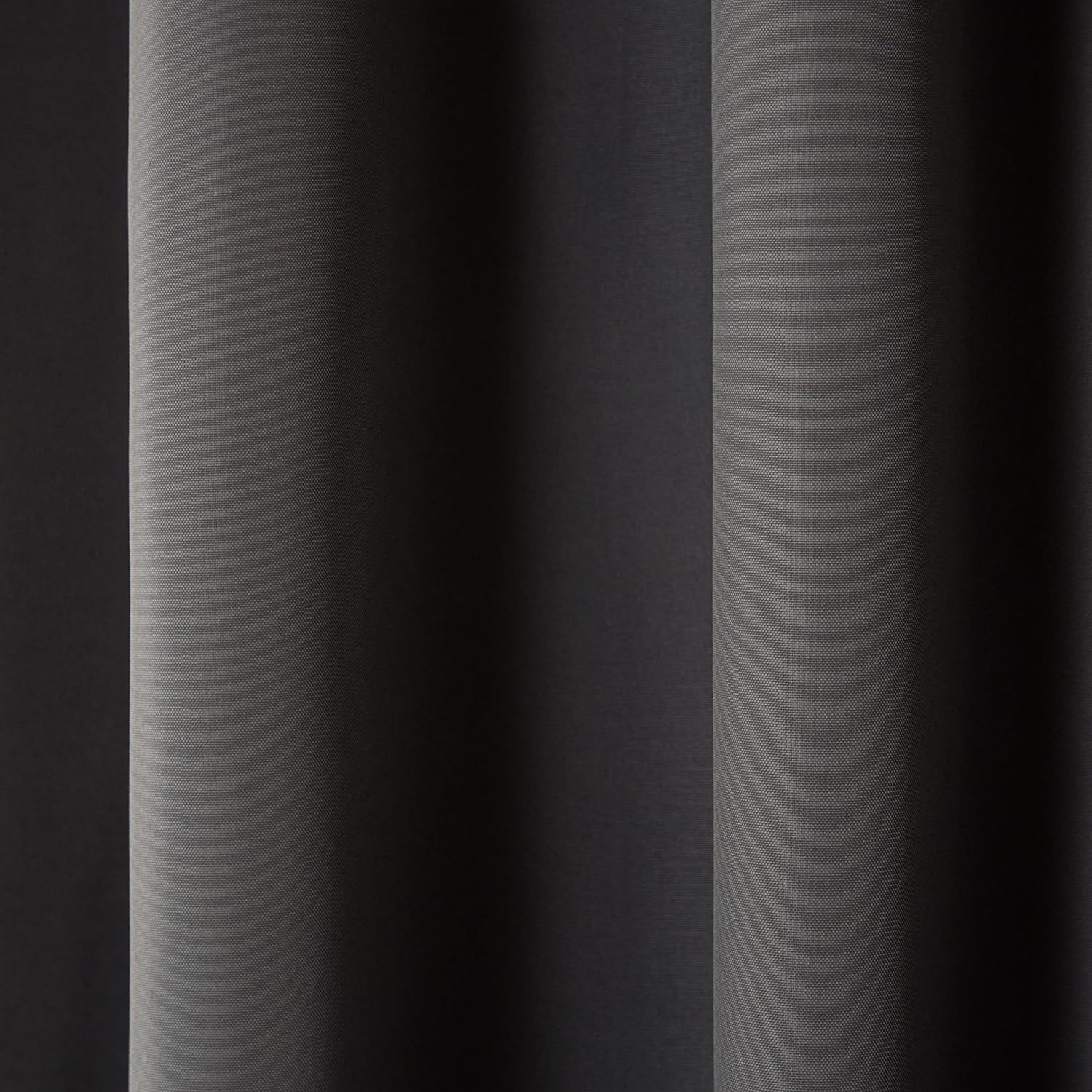 TOWN & COUNTRY BASICS Cabana Solid Heavyweight Indoor Outdoor Curtains, Light Filtering Opacity with Grommet Top, Water Repellent, 2-Pack Set, 54'x96', Charcoal (Pack of 6)