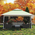 12x12 Canopy Tent, Pop Up Gazebo with Mosquito Netting, Outdoor Gazebo with 4 Sandbags & Wheeled Bag, pop up Canopy for Backyard & Patio Furniture, Patio, Deck