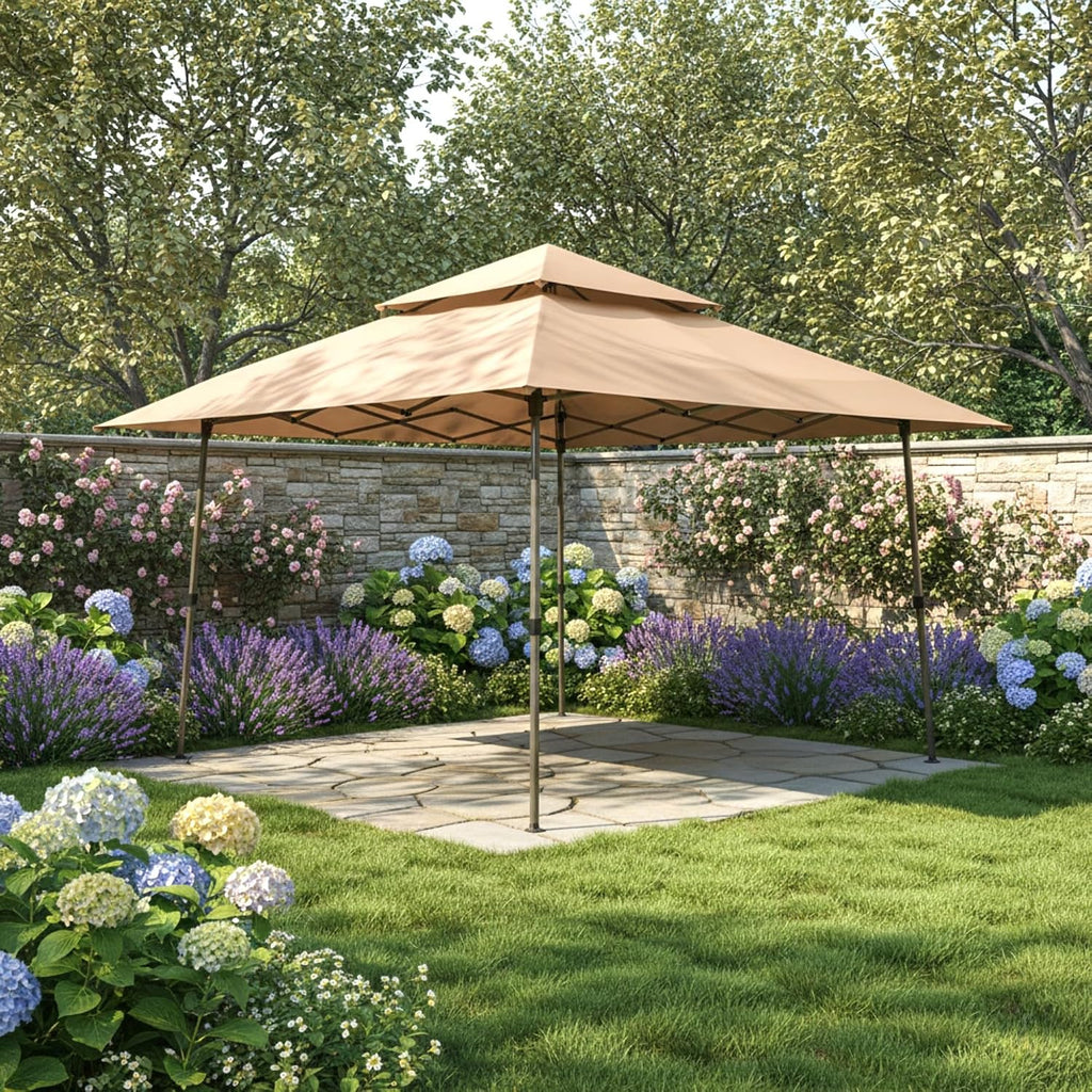 Garden Winds Reinforced Replacement Canopy Top Cover Compatible with The ZS1313GAZTB Z-Shade 13' x 13' Instant Shelter - Classic Sand, Riplock 350