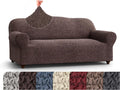 PAULATO BY GA.I.CO. Sofa Slipcover - Stretch Couch Cover - Stylish Cushion Sofa Cover - Soft Polyester Fabric Slipcover - 1-Piece Form Fit Washable Protector for Pet - Mille Righe Collection - Brown