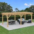 Yardistry 10 x 22 Meridian Cedar Wood Pergola for Patios, Decks, Garden, Backyard, Durable