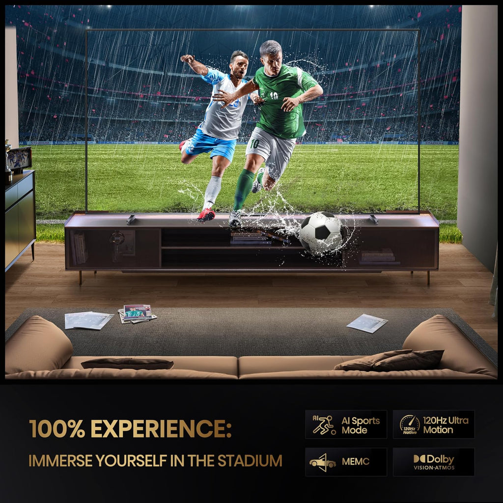 Hisense 100-Inch Class U8 Series Mini-LED ULED 4K UHD Google Smart TV (100U8K) - QLED, 480 Motion Rate, 144Hz Game Mode Pro, Dolby Vision IQ, HDMI 2.1, Alexa Compatibility, 2.1.2 Multi-Channel Audio