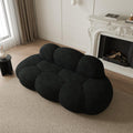 JACH Boneless Cloud Couches for Living Room Apartment, Modern Comfy Upholstered Sofa, Modern Leisure Sofa, Upholstered Couch for Bedroom, Small Space (Black, No Assembly Required)