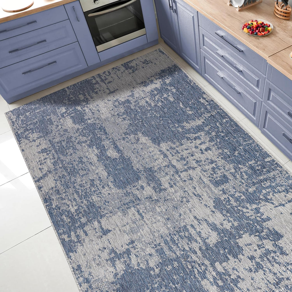 Keen Home Design Terrace Outdoor Area Rug - 9x12 Washable Indoor/Outdoor Rug for Patio, Kitchen, Balcony, Beach, Garden, Deck and Porch, Size: 8'10'x12'