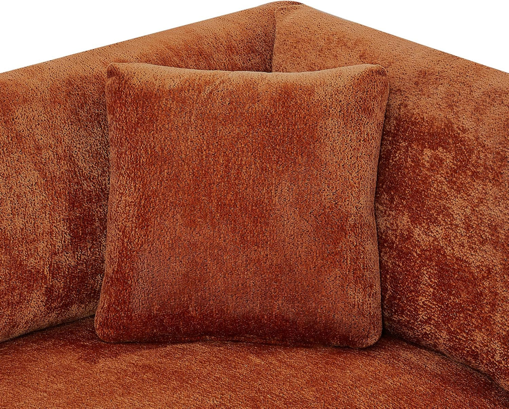 Christopher Knight Home Masie Chenille Upholstered 3 Seater Sofa Couch, Wooden Home Sofa Living Room, Comfy Cloud Couch for Bedroom, Home Office, Caramel Brown