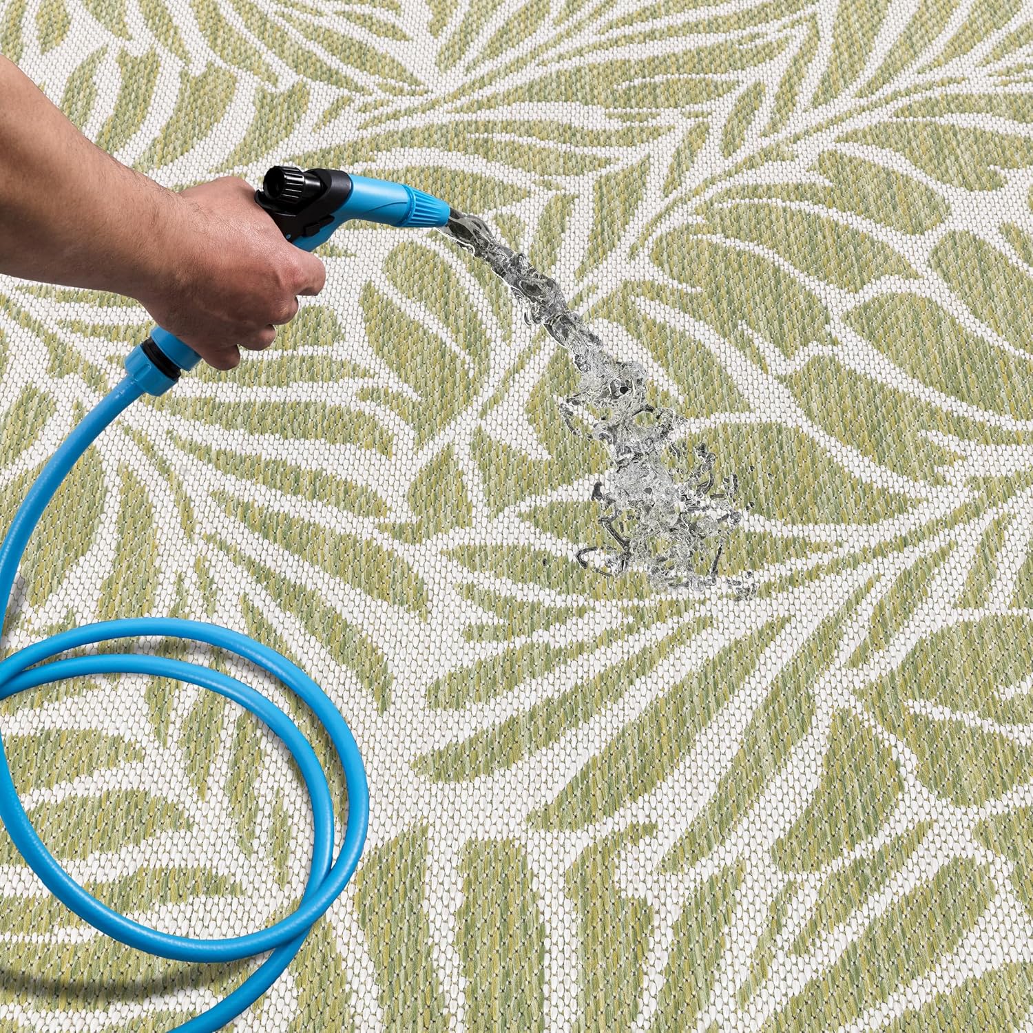 Keen Home Design Terrace Outdoor Area Rug - 9x12 Washable Indoor/Outdoor Rug for Patio, Kitchen, Balcony, Beach, Garden, Deck and Porch, Size: 8'10'x12'