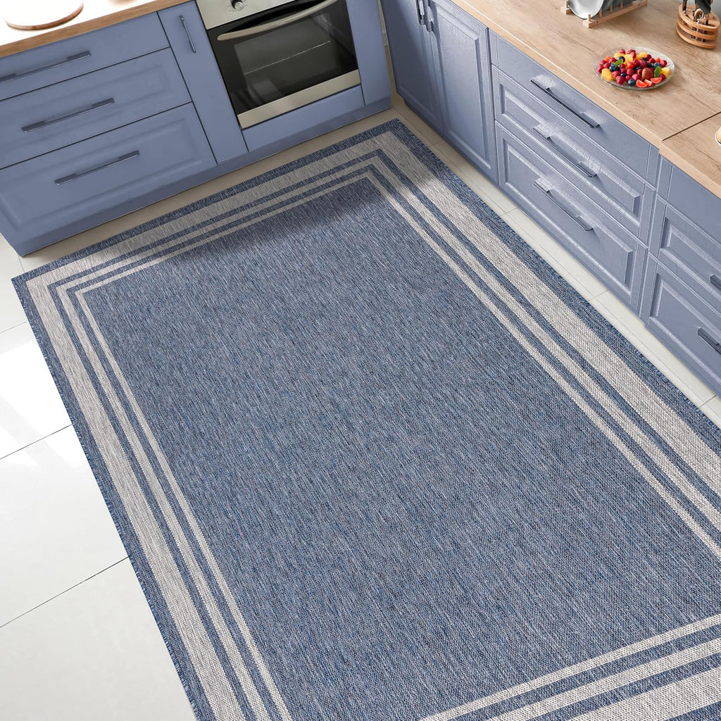 Keen Home Design Terrace Outdoor Area Rug - 9x12 Washable Indoor/Outdoor Rug for Patio, Kitchen, Balcony, Beach, Garden, Deck and Porch, Size: 8'10'x12'