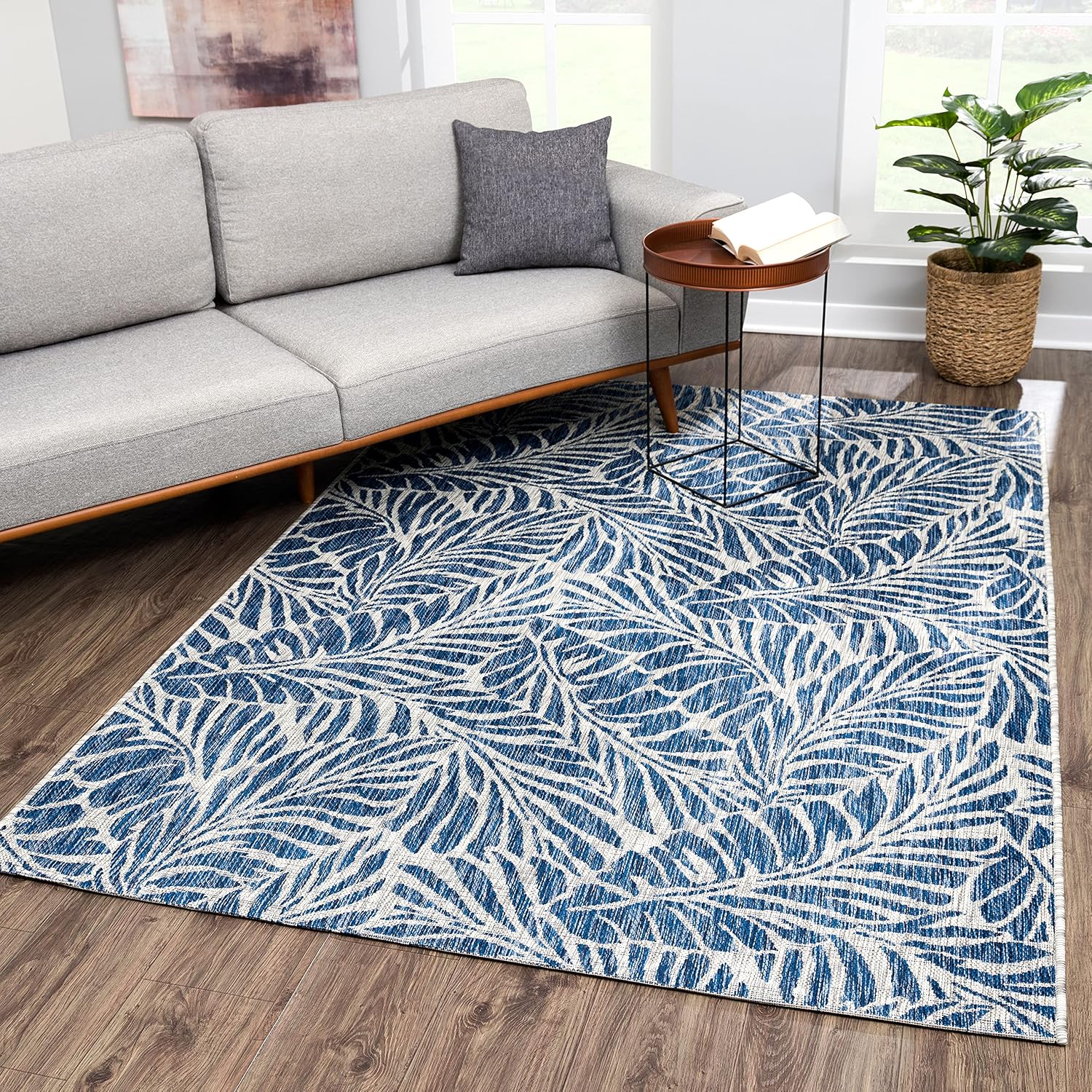 Keen Home Design Terrace Outdoor Area Rug - 6x9 Washable Indoor/Outdoor Rug for Patio, Kitchen, Balcony, Beach, Garden, Deck and Porch, Size: 6'x8'10'