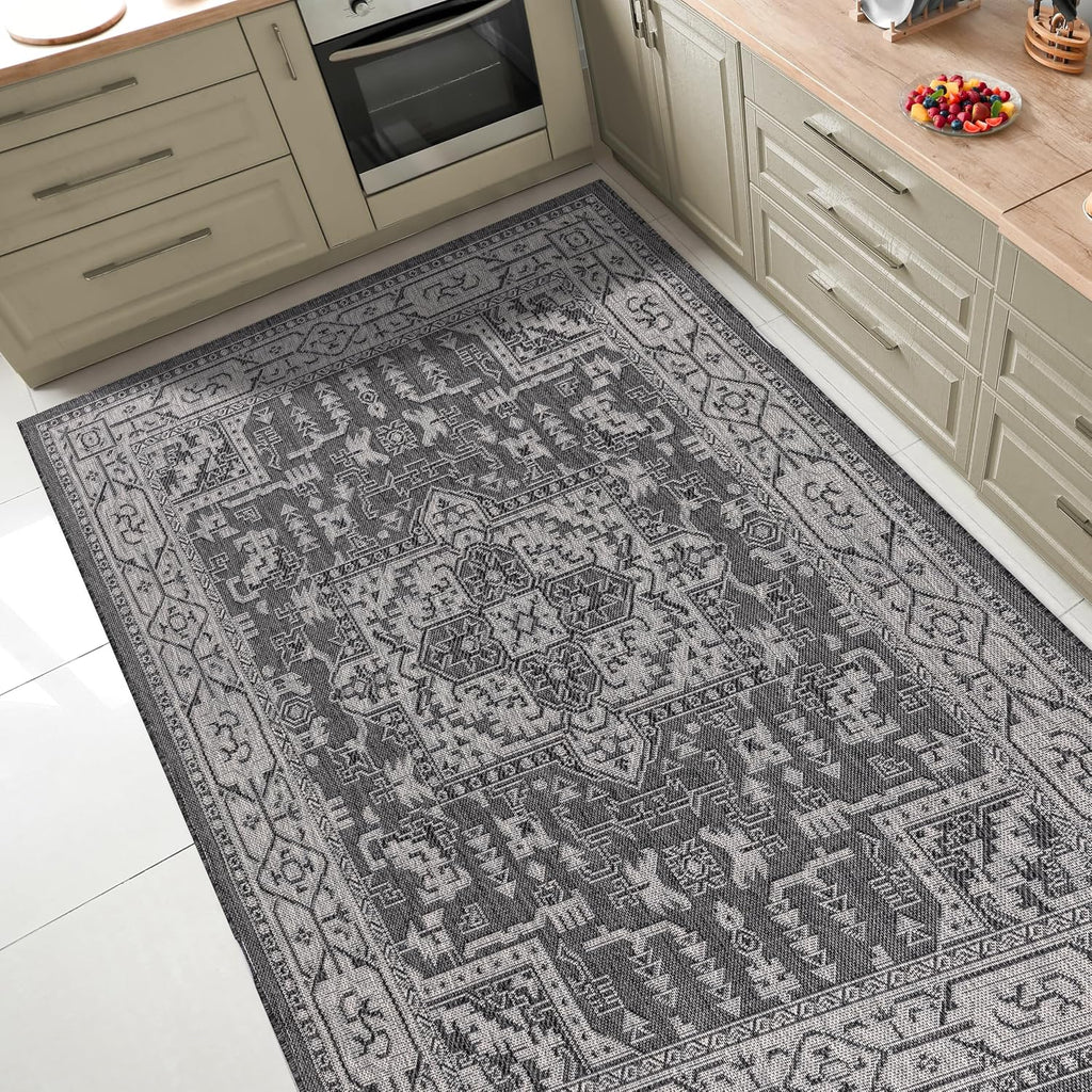 Keen Home Design Terrace Outdoor Area Rug - 9x12 Washable Indoor/Outdoor Rug for Patio, Kitchen, Balcony, Beach, Garden, Deck and Porch, Size: 8'10'x12'